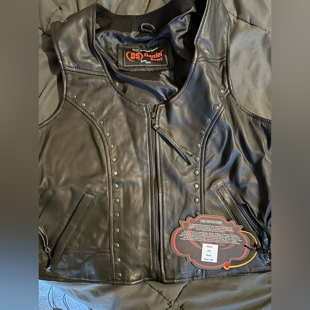 NWT leather vest